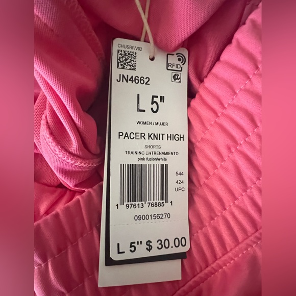 Adidas Pacer High Waisted Shorts Set of 2- Size Large - Picture 4 of 10